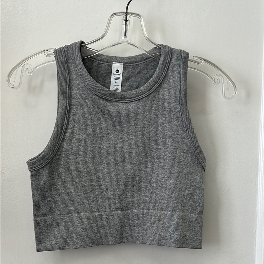 NWOT 90 Degree by Reflex Gray Sleeveless Crop Top